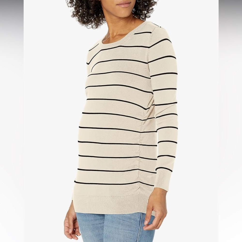 Motherhood Maternity striped crew neck sweater